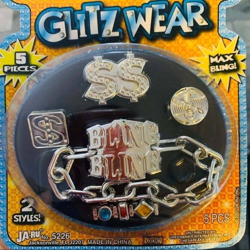 New Bling Bling glitz wear Jewelry and accessories 5 piece